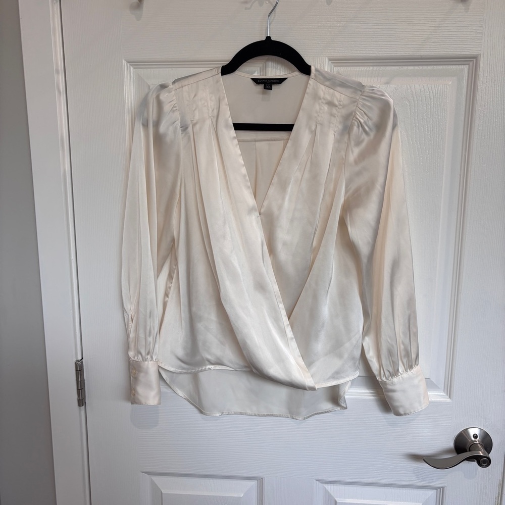 Banana Republic Satin Wrap Shirt | Size XSP